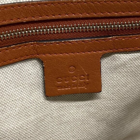 GUCCI Nice/GG Plus GG Supreme Orange Cream PVC Leather Handbag 329-080925 - Picture 14 of 14